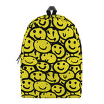Graffiti Happy Emoji Pattern Print Backpack