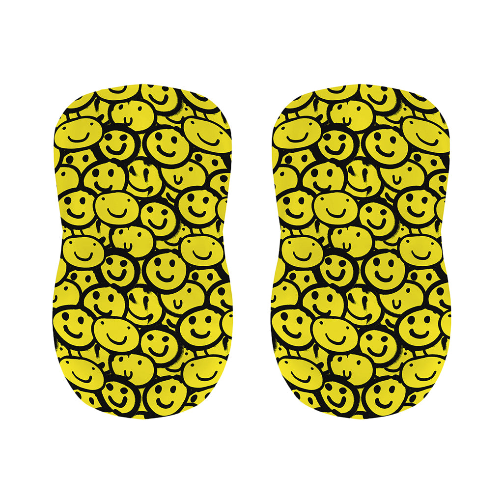 Graffiti Happy Emoji Pattern Print Bar Stool Covers