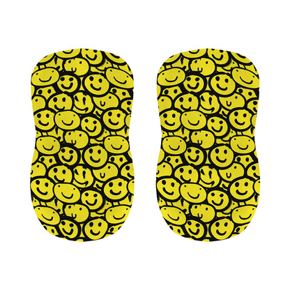 Graffiti Happy Emoji Pattern Print Bar Stool Covers
