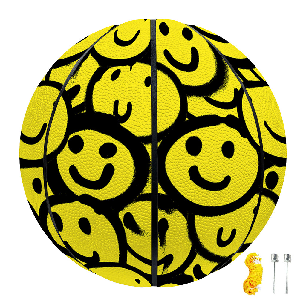 Graffiti Happy Emoji Pattern Print Basketball