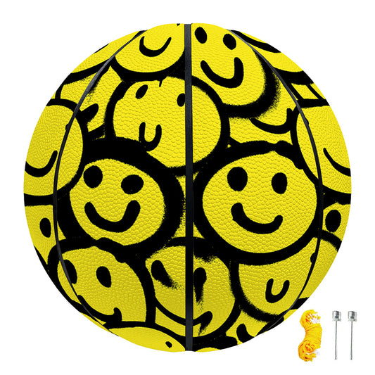 Graffiti Happy Emoji Pattern Print Basketball