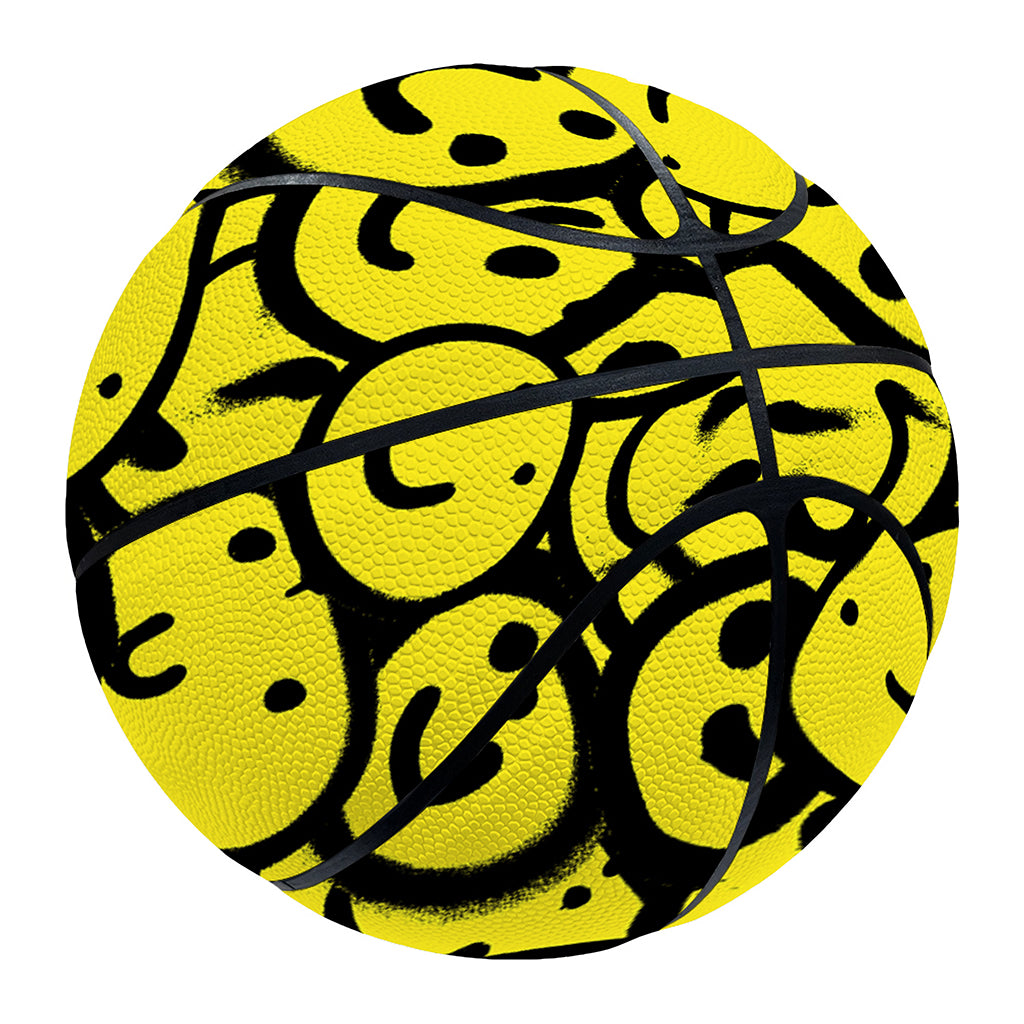Graffiti Happy Emoji Pattern Print Basketball