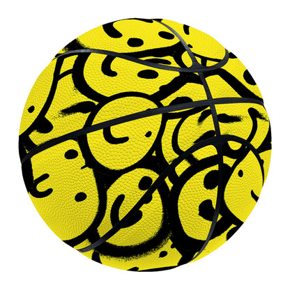 Graffiti Happy Emoji Pattern Print Basketball