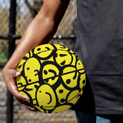 Graffiti Happy Emoji Pattern Print Basketball