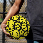 Graffiti Happy Emoji Pattern Print Basketball