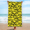 Graffiti Happy Emoji Pattern Print Beach Towel