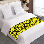 Graffiti Happy Emoji Pattern Print Bed Runner
