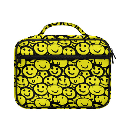 Graffiti Happy Emoji Pattern Print Briefcase Bible Bag