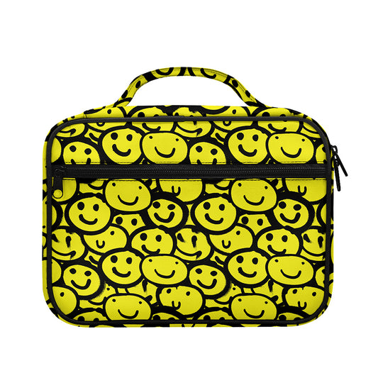 Graffiti Happy Emoji Pattern Print Briefcase Bible Bag