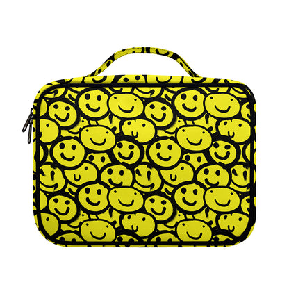 Graffiti Happy Emoji Pattern Print Briefcase Bible Bag