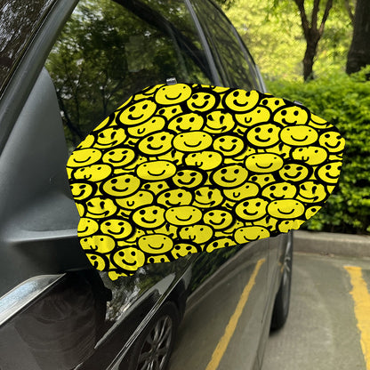 Graffiti Happy Emoji Pattern Print Car Side Mirror Covers