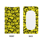 Graffiti Happy Emoji Pattern Print Changing Pad Cover