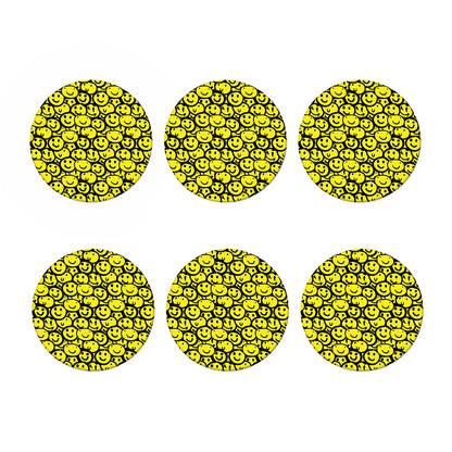 Graffiti Happy Emoji Pattern Print Coaster Set
