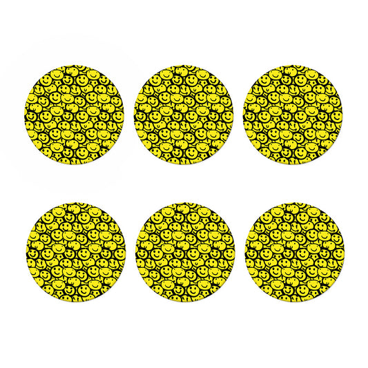 Graffiti Happy Emoji Pattern Print Coaster Set