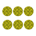 Graffiti Happy Emoji Pattern Print Coaster Set
