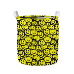 Graffiti Happy Emoji Pattern Print Collapsible Laundry Basket