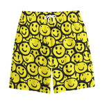 Graffiti Happy Emoji Pattern Print Cotton Shorts