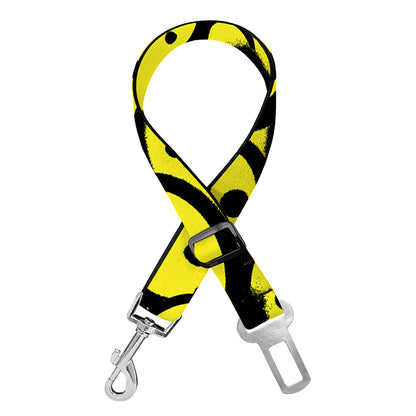 Graffiti Happy Emoji Pattern Print Dog Seat Belt