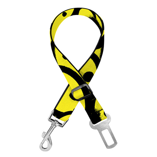 Graffiti Happy Emoji Pattern Print Dog Seat Belt