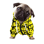 Graffiti Happy Emoji Pattern Print Dog Zip Up Hoodie