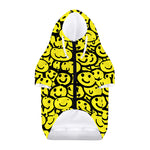Graffiti Happy Emoji Pattern Print Dog Zip Up Hoodie