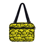 Graffiti Happy Emoji Pattern Print Double Strap Bible Bag