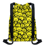 Graffiti Happy Emoji Pattern Print Drawstring Backpack