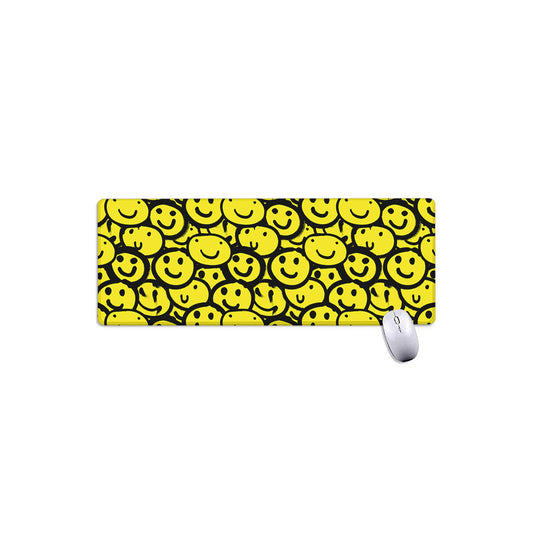 Graffiti Happy Emoji Pattern Print Extended Mouse Pad