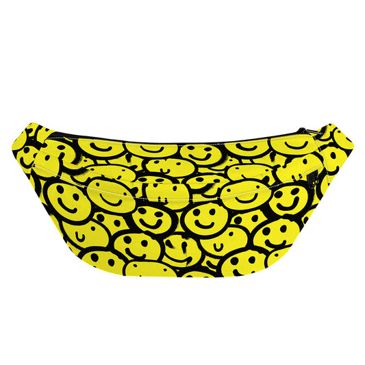 Graffiti Happy Emoji Pattern Print Fanny Pack