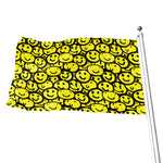 Graffiti Happy Emoji Pattern Print Flag