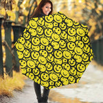Graffiti Happy Emoji Pattern Print Foldable Umbrella