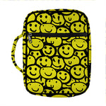 Graffiti Happy Emoji Pattern Print Front Pocket Bible Bag