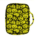 Graffiti Happy Emoji Pattern Print Front Pocket Bible Bag