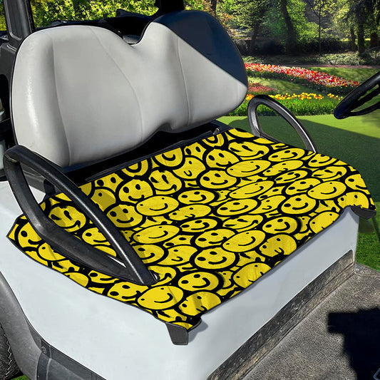 Graffiti Happy Emoji Pattern Print Golf Cart Seat Cover