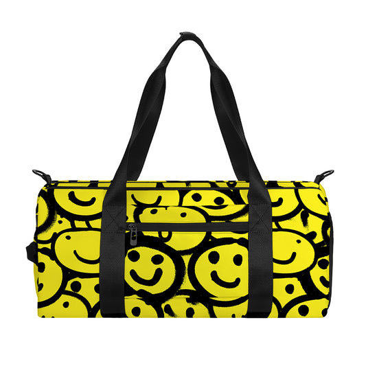 Graffiti Happy Emoji Pattern Print Gym Bag