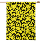 Graffiti Happy Emoji Pattern Print House Flag