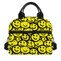 Graffiti Happy Emoji Pattern Print Insulated Lunch Bag