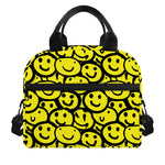 Graffiti Happy Emoji Pattern Print Insulated Lunch Bag