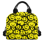 Graffiti Happy Emoji Pattern Print Insulated Lunch Bag