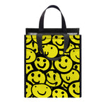 Graffiti Happy Emoji Pattern Print Insulated Lunch Tote