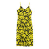 Graffiti Happy Emoji Pattern Print Jersey Midi Cami Dress