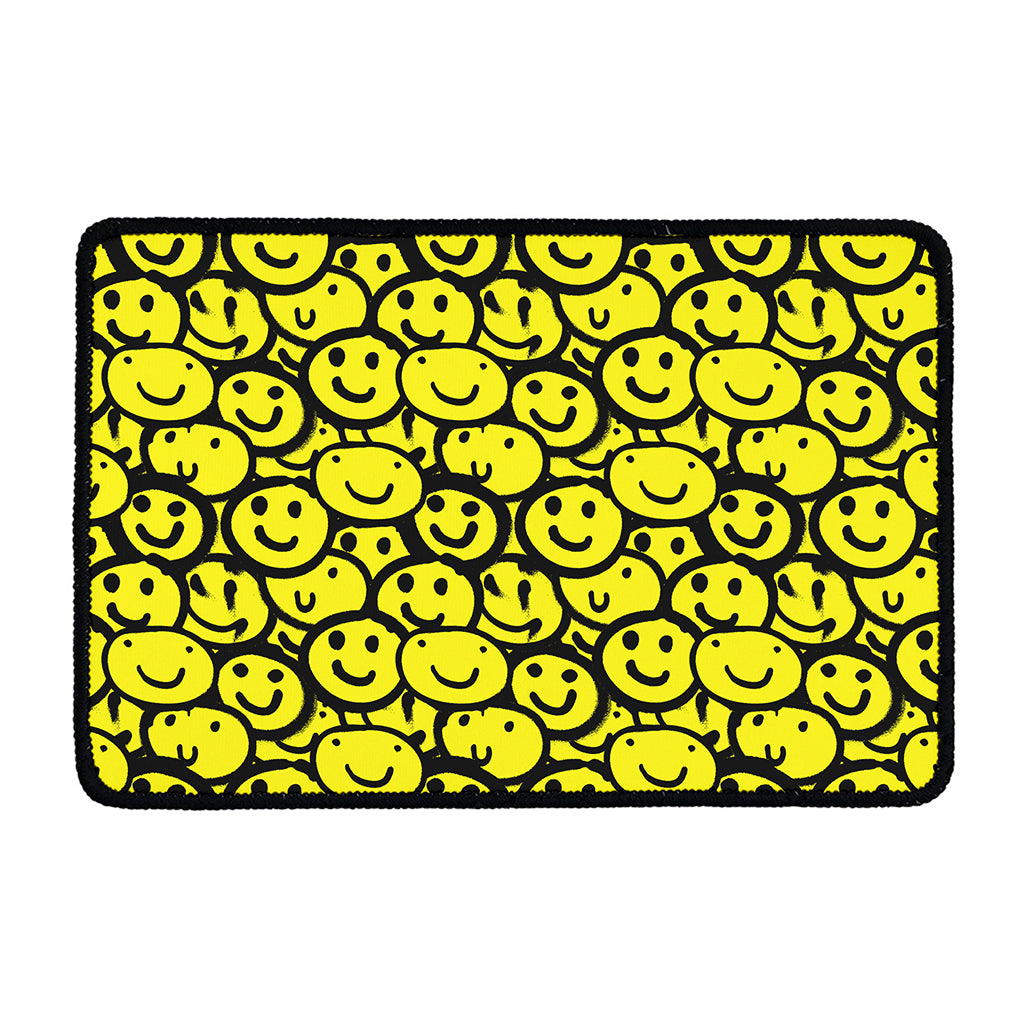 Graffiti Happy Emoji Pattern Print Kitchen Mat