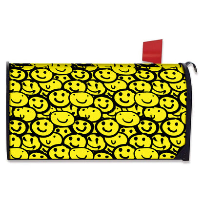 Graffiti Happy Emoji Pattern Print Mailbox Cover