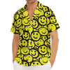 Graffiti Happy Emoji Pattern Print Men's Deep V-Neck Shirt