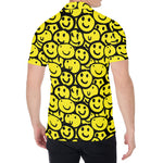 Graffiti Happy Emoji Pattern Print Men's Shirt