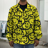 Graffiti Happy Emoji Pattern Print Men's Shirt Jacket