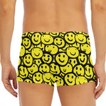Graffiti Happy Emoji Pattern Print Men's Short Boxer Briefs
