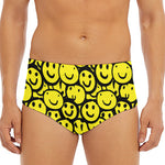 Graffiti Happy Emoji Pattern Print Men's Triangle Swim Briefs