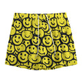 Graffiti Happy Emoji Pattern Print Mesh Shorts