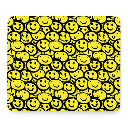 Graffiti Happy Emoji Pattern Print Mouse Pad